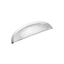 Cup Pull Collection Transitional Style 3″ (76mm) Hole Center, Overall Length 4-1/2″, Polished Chrome Cabinet Hardware Pull / Handle