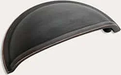 Cup Style Oil Rubbed-Bronze 3 Inch Center to Center, Overall Length 3-7/16 Inch Metal Pull / Handle