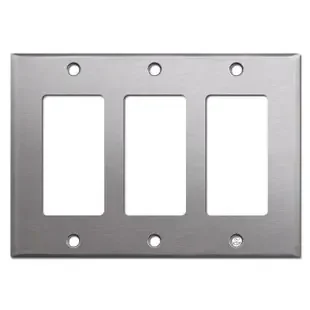 Custom 3 Rocker Plate – Stainless Steel Vertical Grain