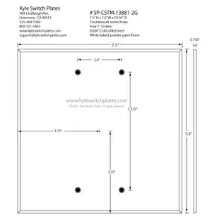 Custom Wall Switch Plate SP-CSTM-13881-2G