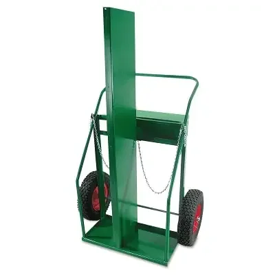 Cylinder Truck, 37 in W x 62 in H, 16 in Solid Wheels, Holds 2 Cylinders