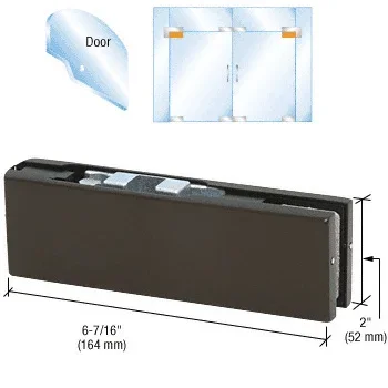Dark Bronze Adjustable North American Top Door Patch Fitting – C.R. Laurence