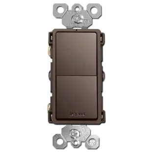 Dark Bronze Stacked Rocker Switch Single Pole or 3 Way