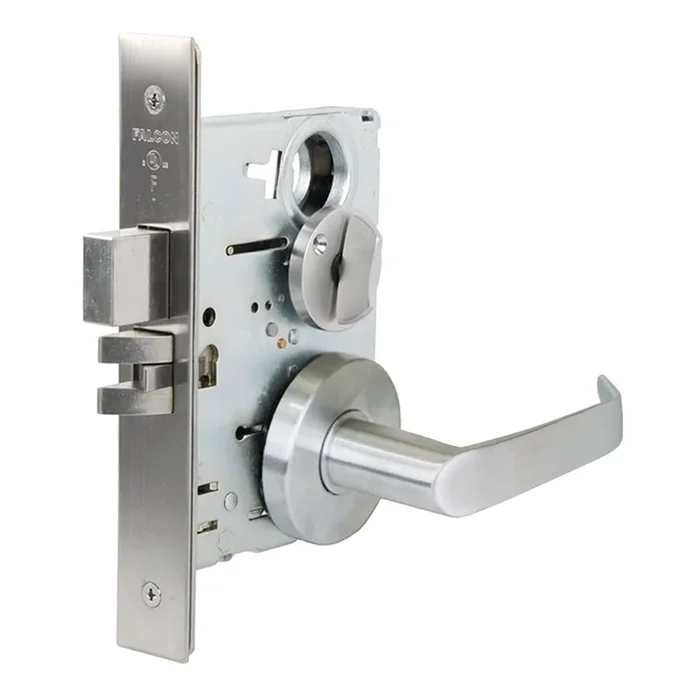 Deadbolt Privacy Dane Gala Mortise Lock with Occupied / Vacant Indicator – Satin Chrome Finish