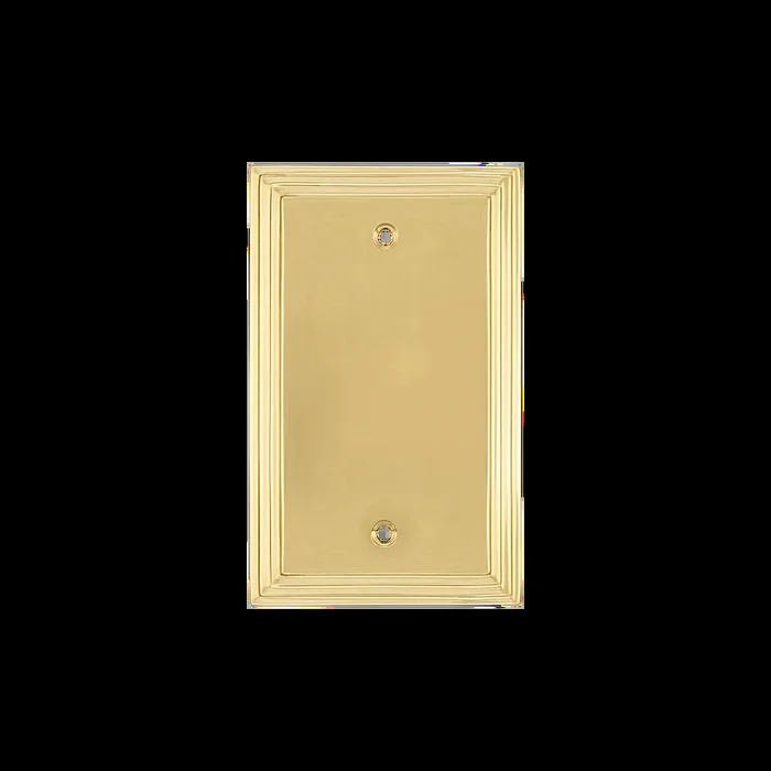 Deco Switch Plate with Blank Cover in Polished Brass – Nostalgic Vintage Hardware
