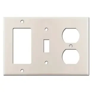 Decor Toggle Outlet Cover Plate – Light Almond