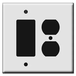 Decora Duplex Outlet Plastic Mid Size Wall Switch Plates
