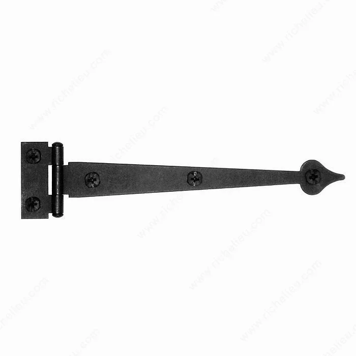 Decorative Rustic Hinge in Forged Iron – 092 by Richelieu