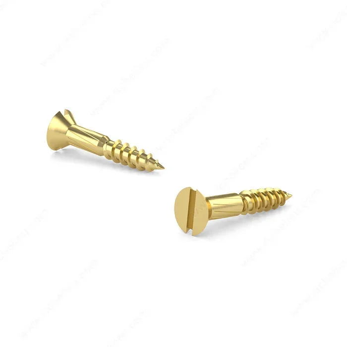 Decorative Wood Screw, Flat Head, Slotted Drive by Richelieu