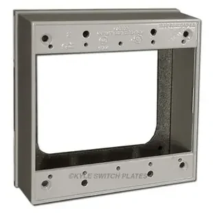 Deep 2-Gang Outlet & Switch Electrical Box Ring 1‘‘