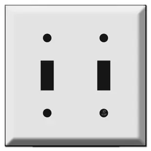 Deep Beveled Two Toggle Switch Plates for 2 Toggles