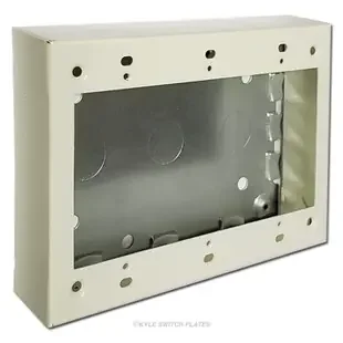 Deep Electrical Box Ring 3-Gang 1.375″ – Ivory