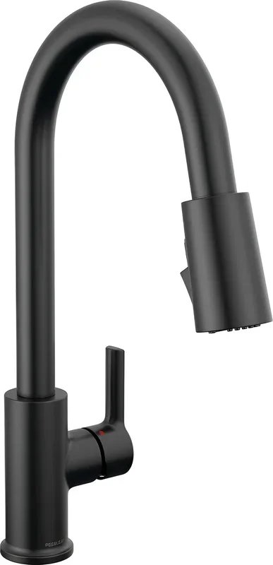 Delta Single Handle Pull Down Kitchen Faucet in Matte Black