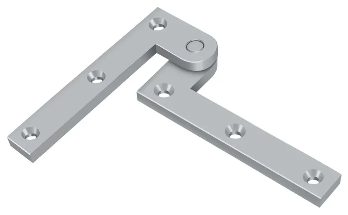Deltana 3-7/8″ x 5/8″ x 1-5/8″ Brushed Chrome Hinge – Specialty Solid Brass Pivot Base Hinges