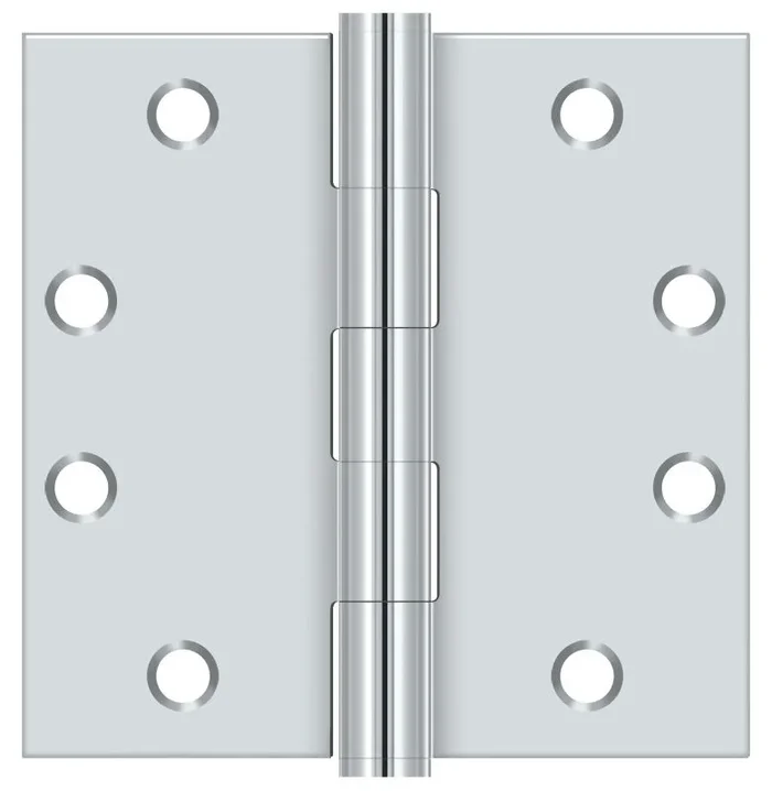 Deltana 4-1/2″ x 4-1/2″ Square Hinges, HD, Polished Chrome