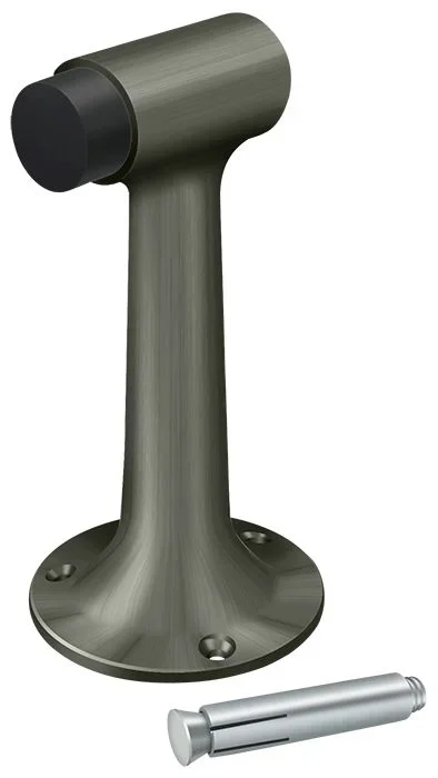 Deltana 6″ Floor Mount Bumper – HD Solid Brass Antique Nickel