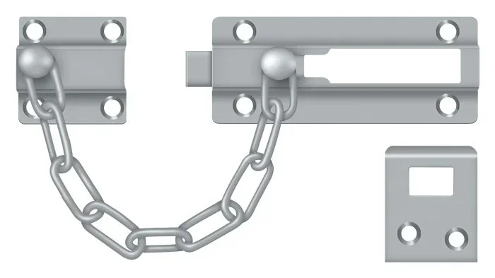 Deltana Door Guard Chain / Doorbolt – Brushed Chrome Finish
