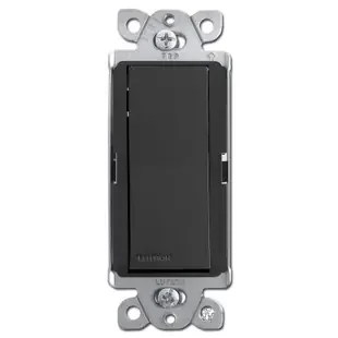 Designer 3-Way Rocker Light Switch – Black