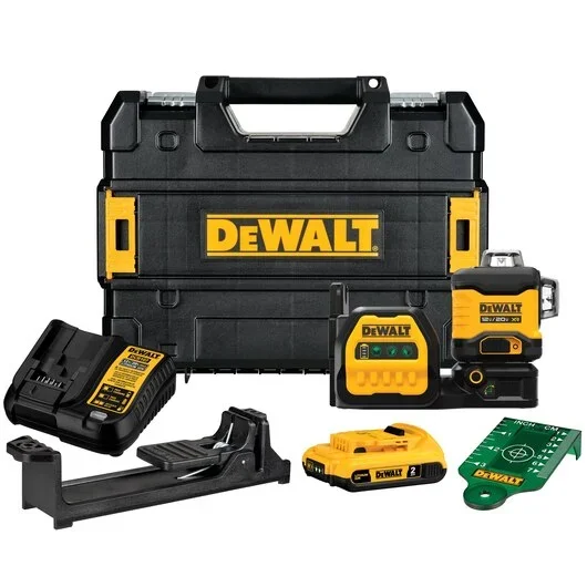 DEWALT 12V MAX* / 20V MAX* XR® Green 3 X 360 Laser Kit