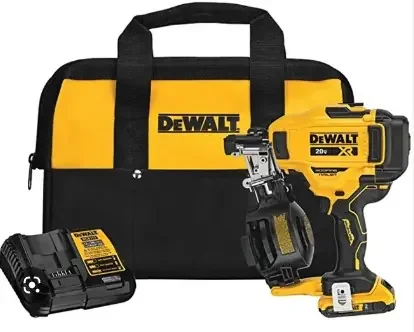 DEWALT 20V MAX 2.0AH CORDLESS COIL ROOFING NAILER 15 DEG.