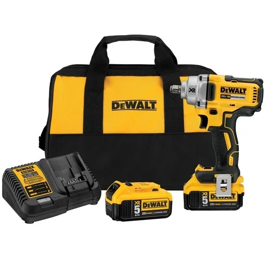 DEWALT 20V MAX* XR® 1/2″ Mid-Range Cordless Impact Wrench w/ Hog Ring Anvil Kit