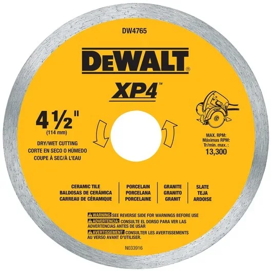 DEWALT 7″ x .060″ Porcelain Tile Blade Wet