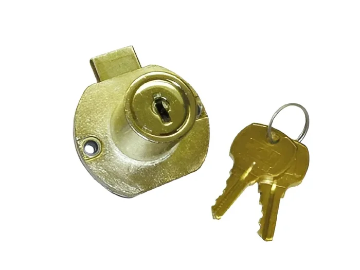Disc Tumbler Deadbolt Drawer Lock 7/8Mat Antique Brass | NATIONAL LOCK