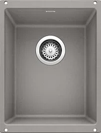 DISCONTINUED Blanco SILGRANIT 13-3/4″ x 18″ x 7-1/2″ Undermount, Metallic Gray, Medium Single Bowl Kitchen Sink