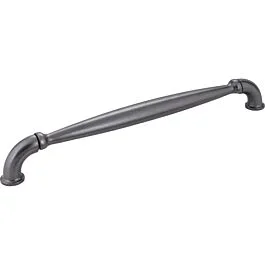 DISCONTINUED Chesapeake Style 12 Inch (305mm) Center to Center, Overall Length 12-15/16 Inch Gun Metal Cabinet Pull/Handle