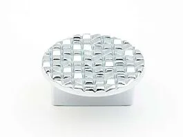 DISCONTINUED Mosaic Polished Chrome Contemporary Large Round Kitchen Cabinet Knob, 2″ Diameter