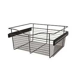 DISCONTINUED Oil Rubbed Bronze Closet Pullout Basket, 24 X 20 X 11 in