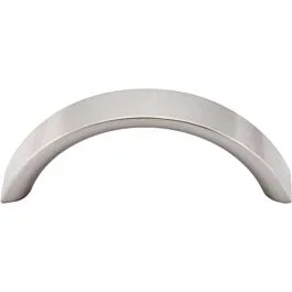 DISCONTINUED Top Knobs Crescent Pull Contemporary Style 3-Inch (76mm) Center to Center, Overall Length 3-1/2″ Brushed Satin Nickel Cabinet Hardware Pull / Handle