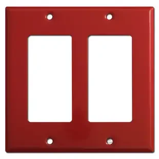 Double Decora Rocker GFI Switch Plate Cover – Red
