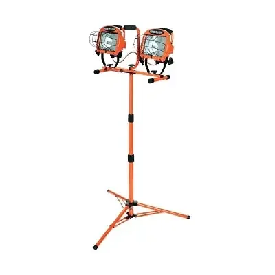 Double Halogen Work Light, 1000 W, Tripod