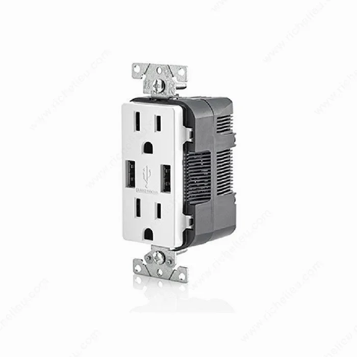 Double Outlet and USB Charger by Richelieu – Convenient Power Solution