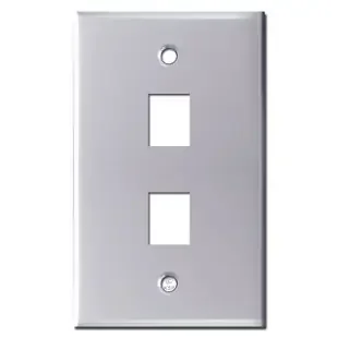 Double Phone Jack Plate Covers – Polished Chrome