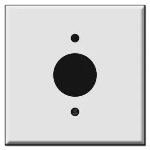 Double Wide Outlet Cover Plates for 1 Centered 1.4″ Round Receptacle