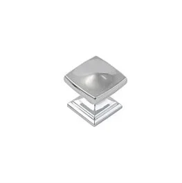 Dover 1-1/4 Inch (32mm) Overall Length Chrome Cabinet Hardware Knob