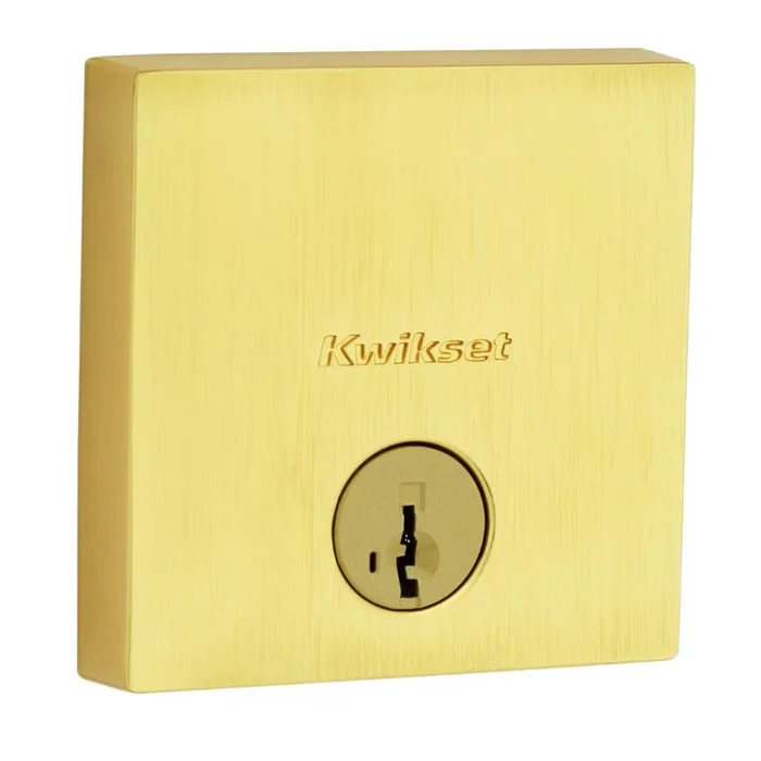 Downtown Square Contemporary Low Profile SmartKey Deadbolt – Kwikset