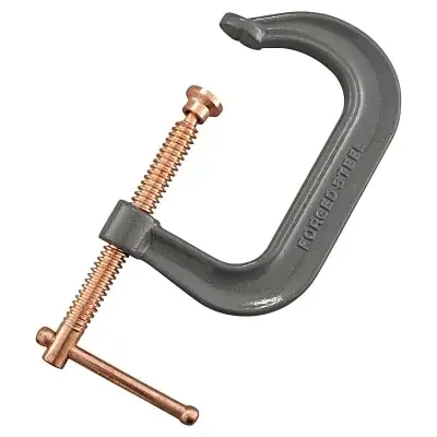 Drop Forged C-Clamp, 2-1/4 in Throat Depth, 2 in L