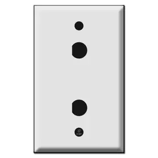 Dual 1/2‘‘ D Hole Coaxial Jack Wall Plate Covers