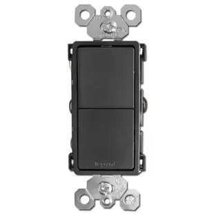 Dual Stacked Single Pole Switches – Black
