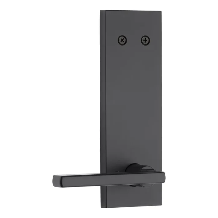 Dummy Interior Halifax Lever Trim – Square Full Escutcheon Matte Black Finish by Kwikset