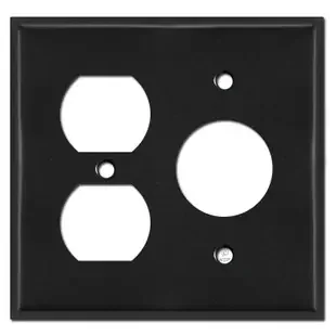 Duplex and Single Outlet Wall Plates for 3 plugs – Black