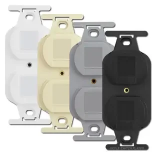 Duplex Outlet Blank Filler Insert for Switch Plates Leviton 41087-2BNK