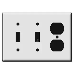 Duplex Outlet / Double Toggle Switch Plastic Wall Plates