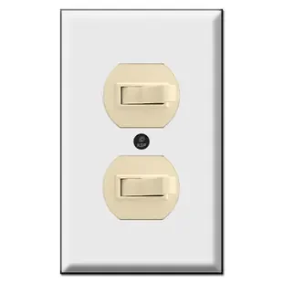 Duplex Stacked Toggle Switch Wall Plates