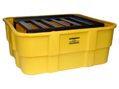 Eagle IBC Containment Unit with Steel Platform – No Drain – Yellow – 1680