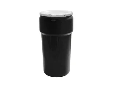Eagle Lab Pack Open Head Poly Drum – 20 Gallon – Metal Lever-Lock – Black – 1623MBLK
