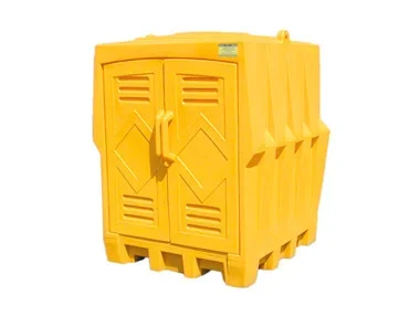 Eagle Outdoor Drum Storage – 4 Drum Poly Storage – Without Drain – Yellow – 1649